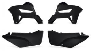 Tapa Lateral + Aleta Tanque Ride – TORNADO (Negro)